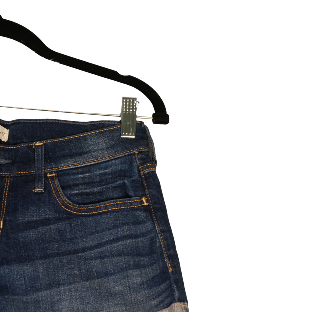 Hollister Jean Shorts Womens 27 Blue Pockets Denim Cuffed Distressed Casual - Picture 4 of 11